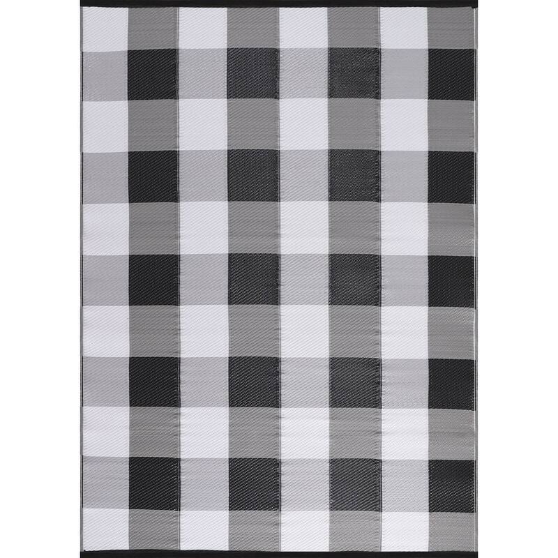 Beverly Rug Buffalo Plaid Outdoor Rug Waterproof for Patio, RV Camping
