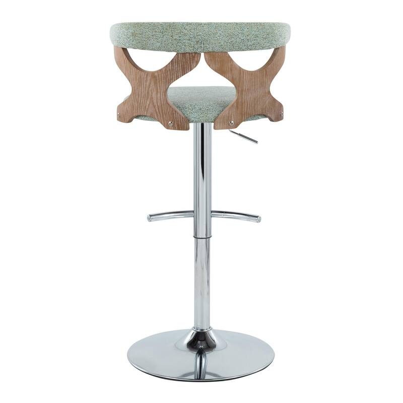 Carson Carrington Viby Adjustable Bar Stool with Rounded T Footrest (Set of 2)