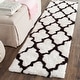 preview thumbnail 19 of 62, SAFAVIEH Handmade Barcelona Shag Attie Polyester Rug 2'3" x 7' Runner - Ivory/Black - Runner
