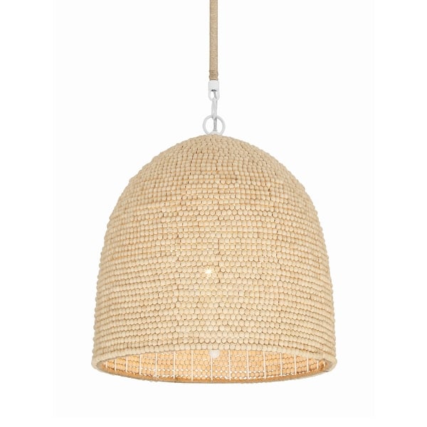 slide 2 of 9, Crystorama Lighting Group JSP-10533 Jasper 3 Light 16" Wide Pendant Matte White