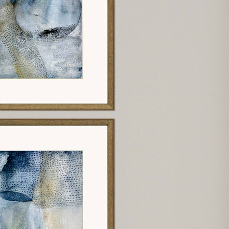 Sphere S/4 Framed Art Giclee Under Glass - Blue