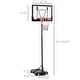 preview thumbnail 6 of 6, Soozier Basketball Stand 5.1ft-6.9ft Adjustable Basketball Hoop Backboard w/ Wheels & 33Inch Backboard For Kids Teenager