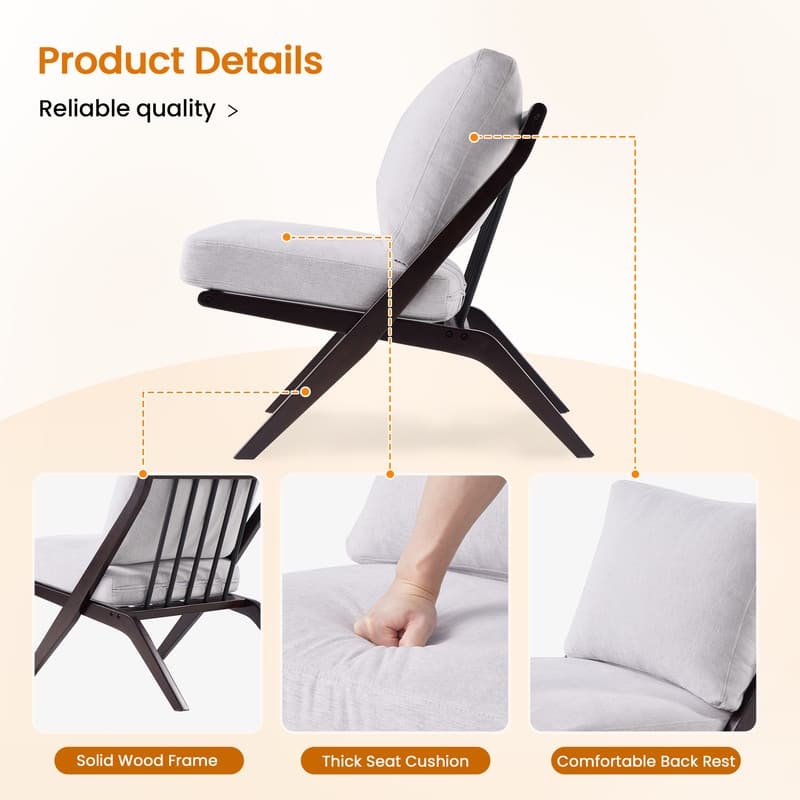 Modern Minimalist Solid Wood Lounge Chair