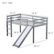 preview thumbnail 5 of 10, Twin Low Loft Bed with Slide & Ladder, Grey