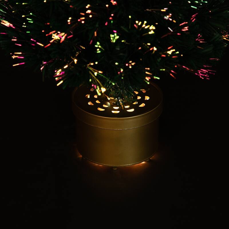 Pre-Lit Color Changing Fiber Optic Artificial Christmas Tree - 3' - Multi-color Lights - 3 Foot
