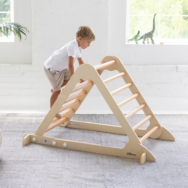 slide 2 of 27, Little Partners Learn 'N Climb Triangle with 4 Height Settings Beige