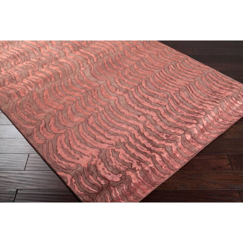 Hand-knotted Royal Abstract Design Wool Area Rug - 9' x 13'