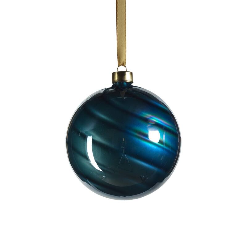 4.75" Pearl Luster Glass Ball Ornaments, Set of 4