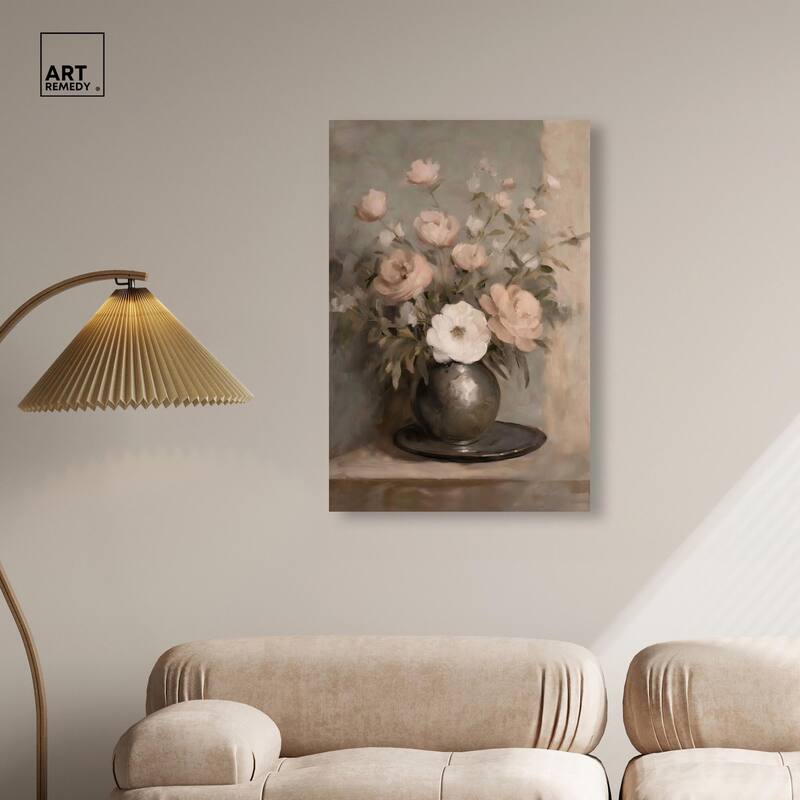 Porcelain Pink Canvas by Art Remedy, Gallery Wrapped