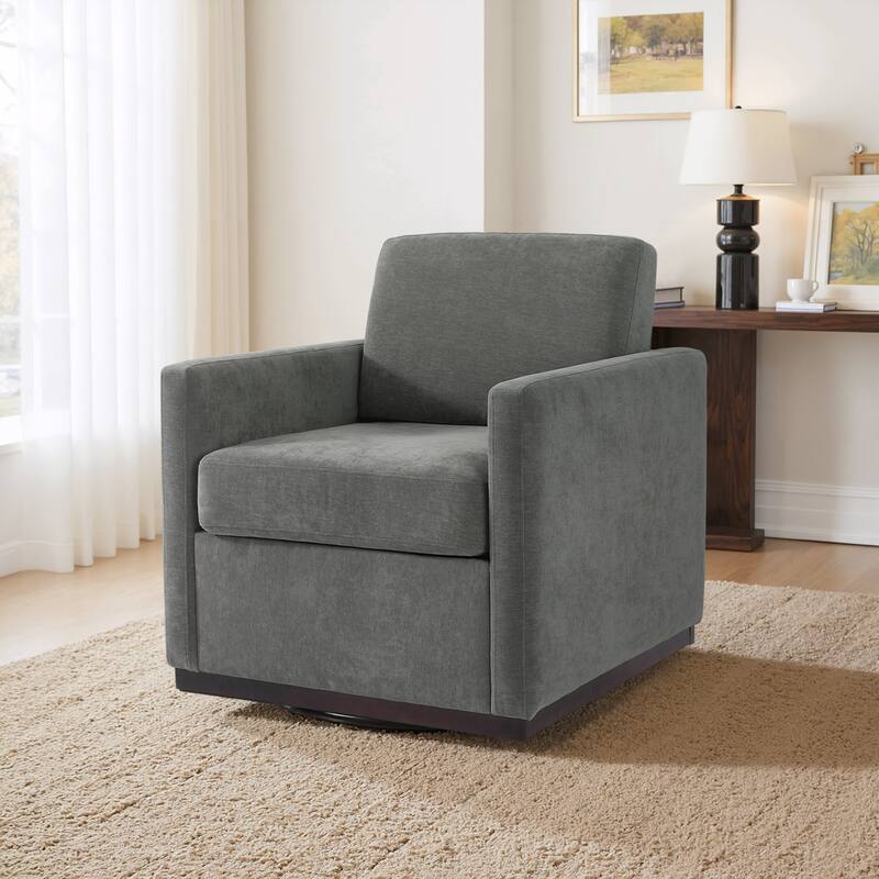 Modern Upholstered Swivel Accent Arm Chair