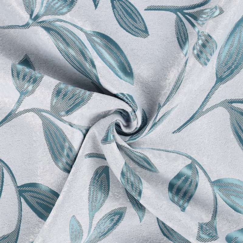 Superior Leaves Machine Washable Room Darkening Curtains with Back Tabs, Set of 2