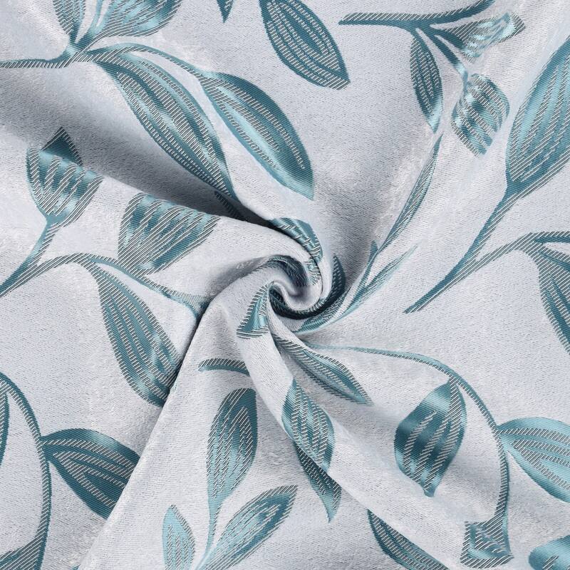 Superior Modern Bohemian Leaves Room Darkening Curtains with Grommets