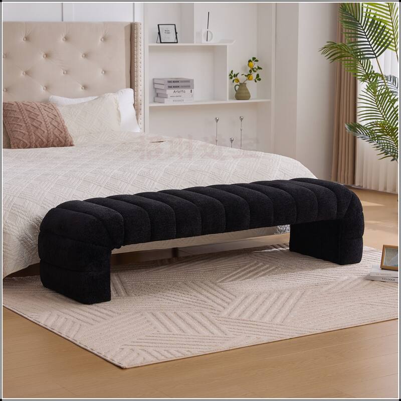 69.7"Wide Upholstered Armless Bed Bench