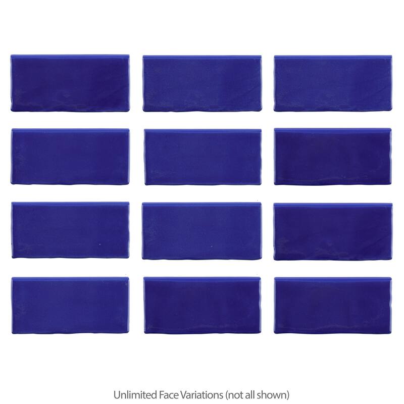 Merola Tile Viva Azul 3" x 6" Ceramic Wall Trim - (1 Tile)