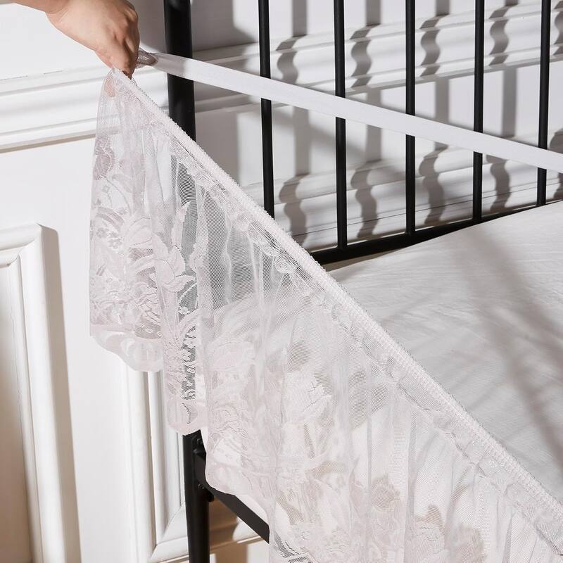 WARM HOME DESIGNS Farmhouse Bed Skirt for Bed.
