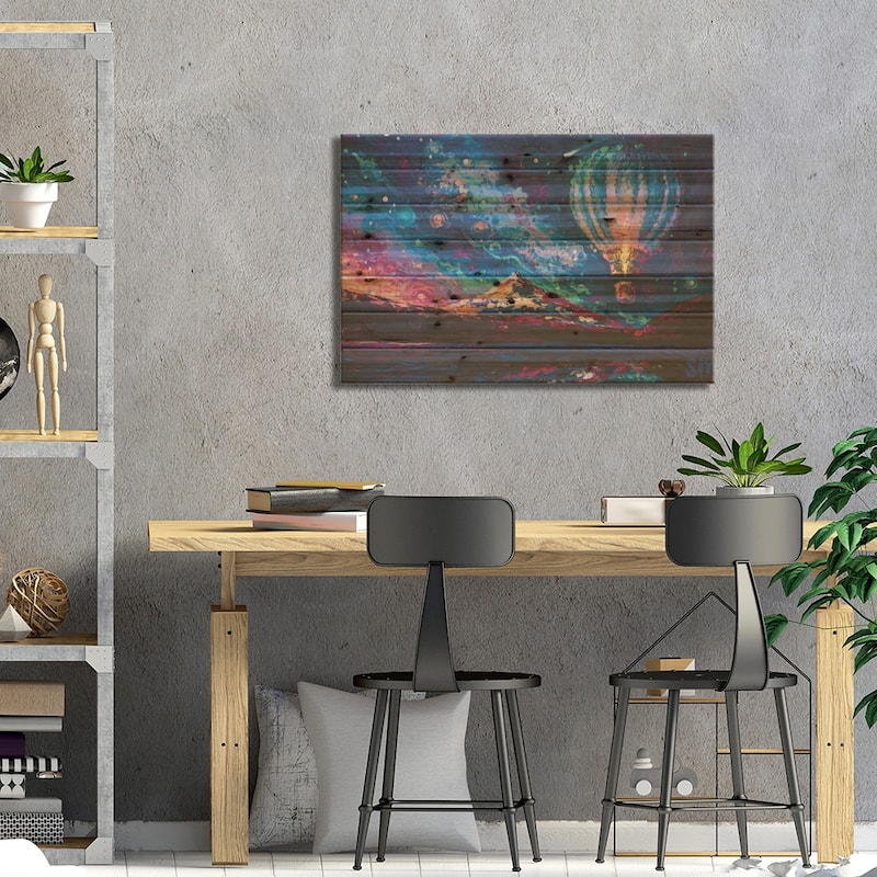 Celestial Voyage Print On Wood by Simone Majetich - Multi-Color