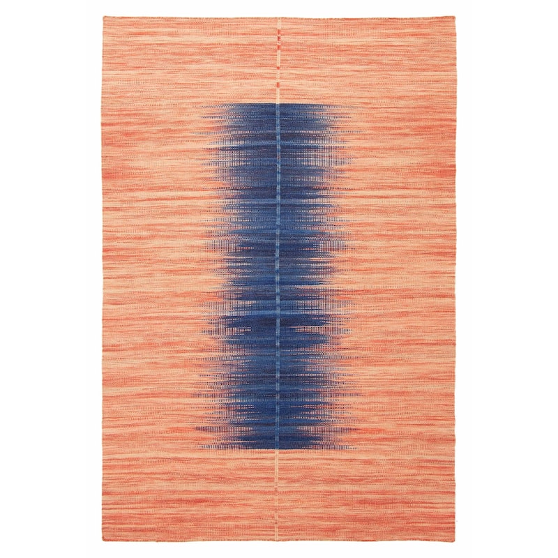ECARPETGALLERY Flat-Weave Ankara FW Red Wool Kilim - 5'3 x 7'7 - Red - 5'3 x 7'7