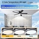 preview thumbnail 31 of 34, Kviflon 46 or 52 Inch Flush Mount Ceiling Fan with Light and Remote,5 Dual Side Blades for Living Room Bedroom Kitchen