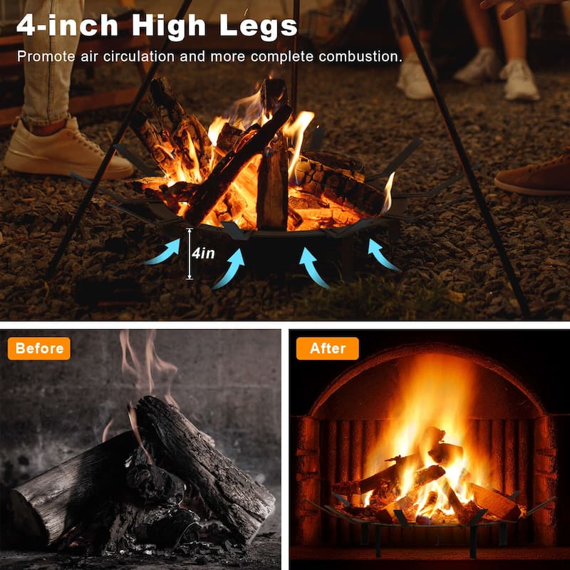 Aoodor 21"-31" Adjustable Fire Pit Grate