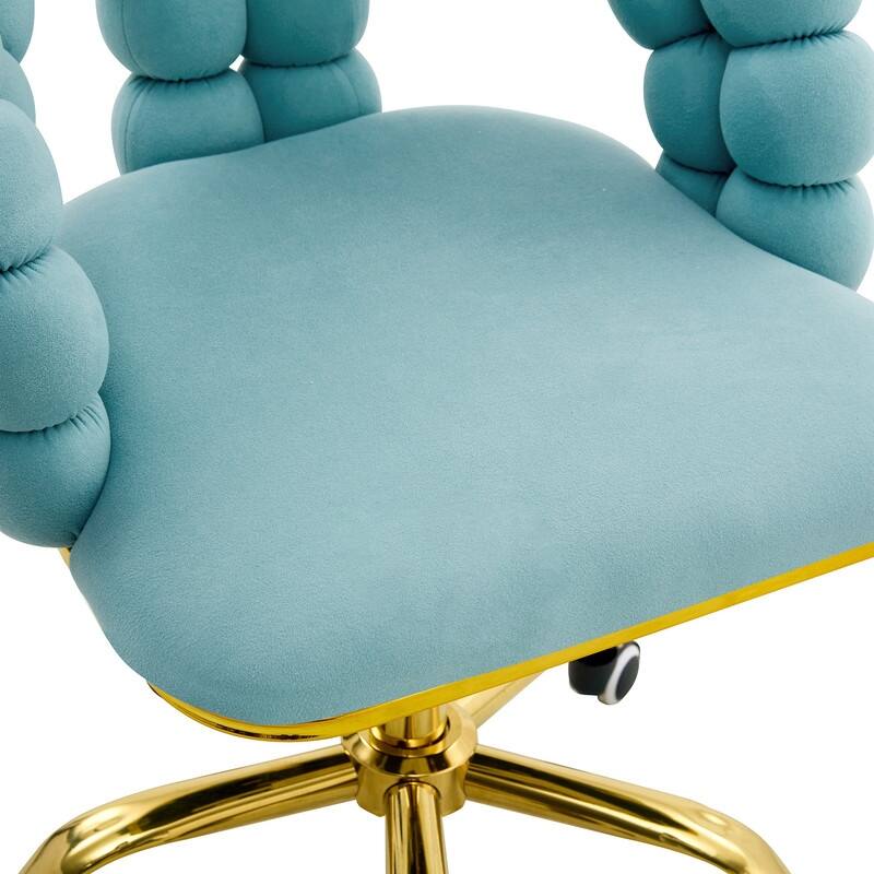 Velvet Bubble Chain Accent Chair with Gold Casters - Modern Sculptural Seating for Living Room & Office