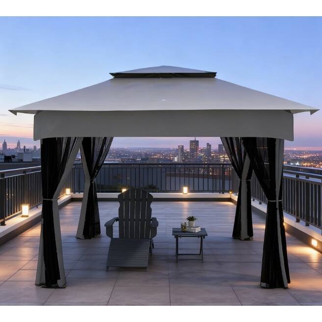 GDFStudio - 10.6'x10.6' Pop Up Gazebo with Netting