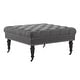 preview thumbnail 4 of 5, Abigal Charcoal Square Tufted Ottoman