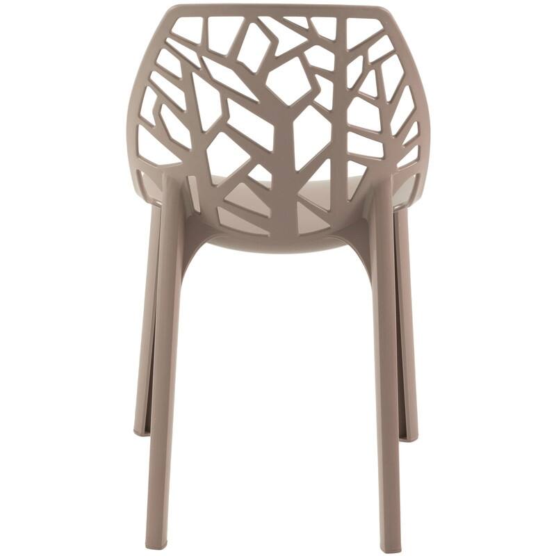 Cornelia Modern Stackable Dining Chair with Cut-out Design Accent Side Chair for Dining rooms, Patios, or Kitchens (Set of 4)