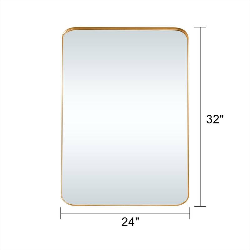 Modern Deep Rectangle Round Corner Wall Mirrors for Bathroom Mirror