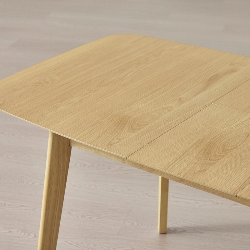 Spruce & Spring Extendable Dining Table Set with Upholstered Dining Chairs