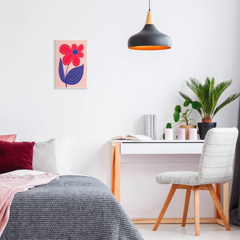 Stupell Playful Bold Red Daisy Wall Plaque Art Design By Martina Pavlova