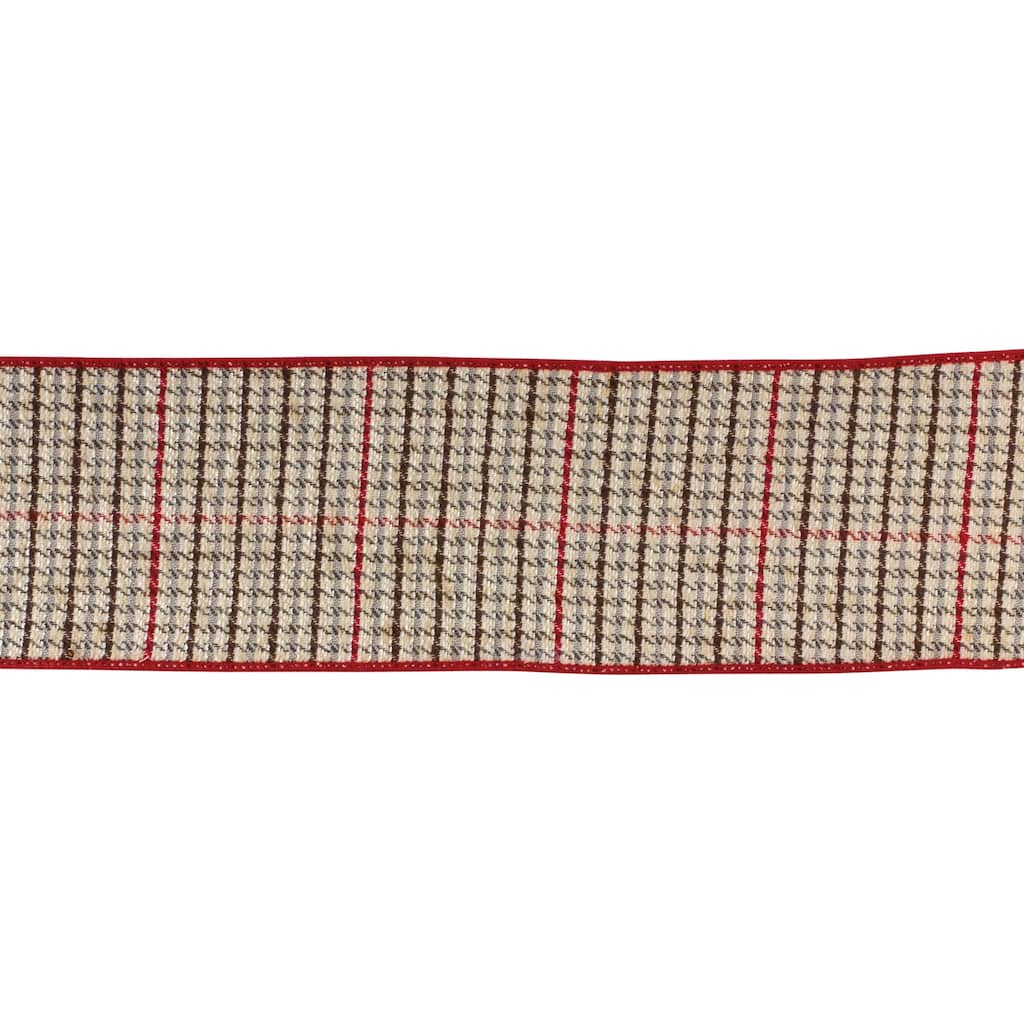 Plaid Christmas Wired Craft Ribbon - 4" x 10 Yards - Multi-Color