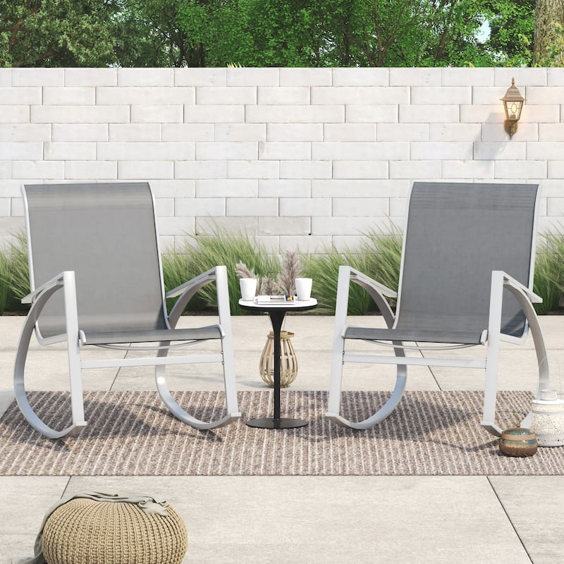 Corvus Antonio Outdoor Sling Fabric Rocking Chair
