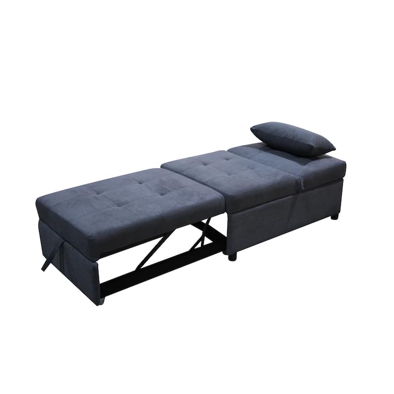 Multi-Functional Folding Ottoman Sofa Bed with Converts to Lounge Chair and Single Bed (264lb Capacity)