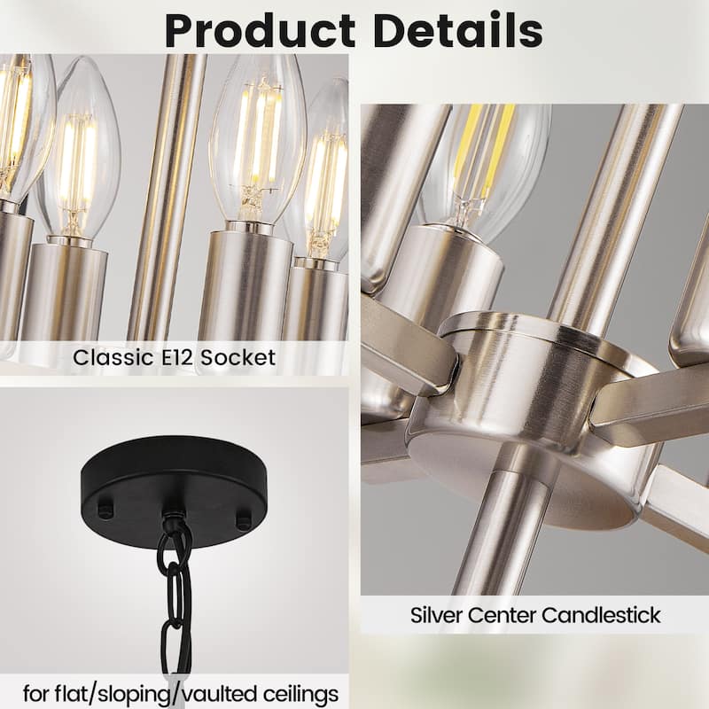 Modern Rectangle Chandelier Lantern Pendant Light Fixture