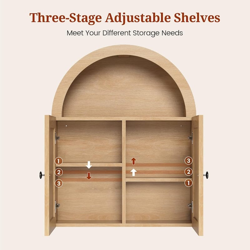 Bathroom Wall Cabinet Over The Toilet Cabinet Adjustable Shelf Wall Mounted