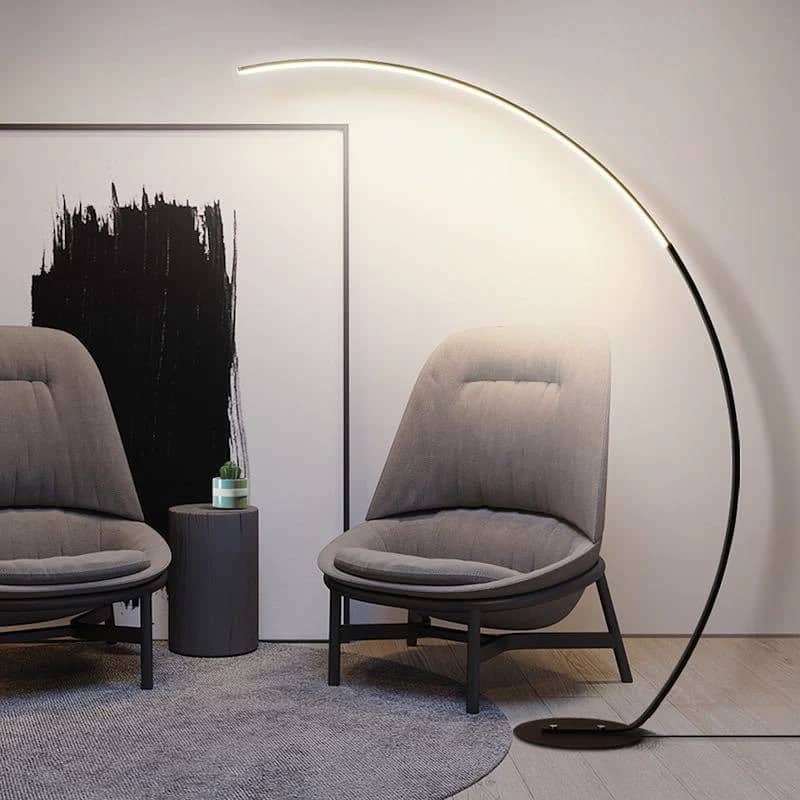 69" Dimmable LED Arched/Arc Floor Lamp - RGBW - N/A