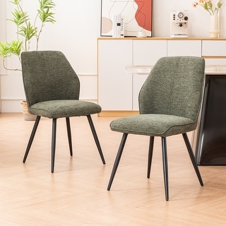 Set of 2 Modern Dining Chairs, Armless Upholstered Side Chairs