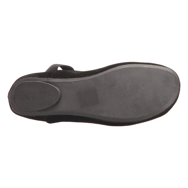 black strappy ballet flats