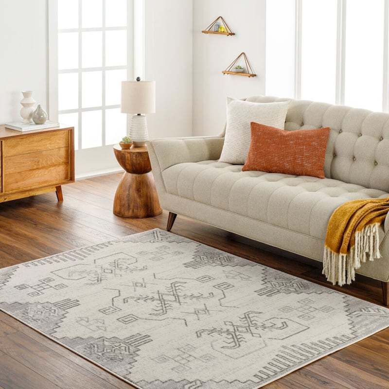 Livabliss Pisa Modern Global Area Rug - 7'10" x 10' - Black/Cream