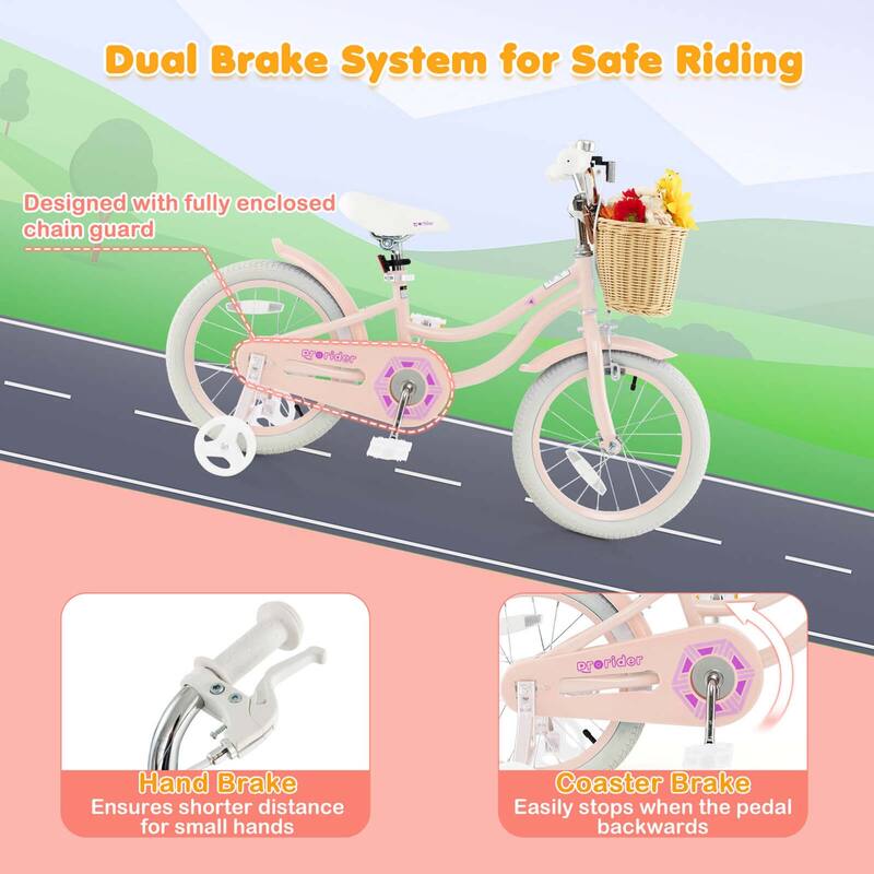 Prorider 16" Kid’s Bike with Training Wheels Adjustable Handlebar Seat - See Details