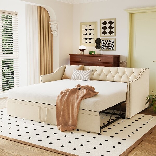 Fabric trundle daybed hotsell