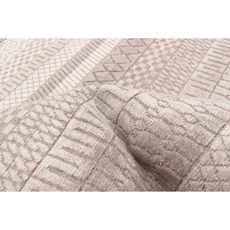 ECARPETGALLERY Hand Loomed Elysian Grey Rug - 5'7 x 7'10