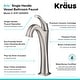 preview thumbnail 9 of 33, Kraus Glass Vessel Sink, Bathroom Faucet, Pop Up Drain, Mounting Ring