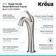 preview thumbnail 36 of 35, Kraus Glass Vessel Sink, Bathroom Faucet, Pop Up Drain, Mounting Ring
