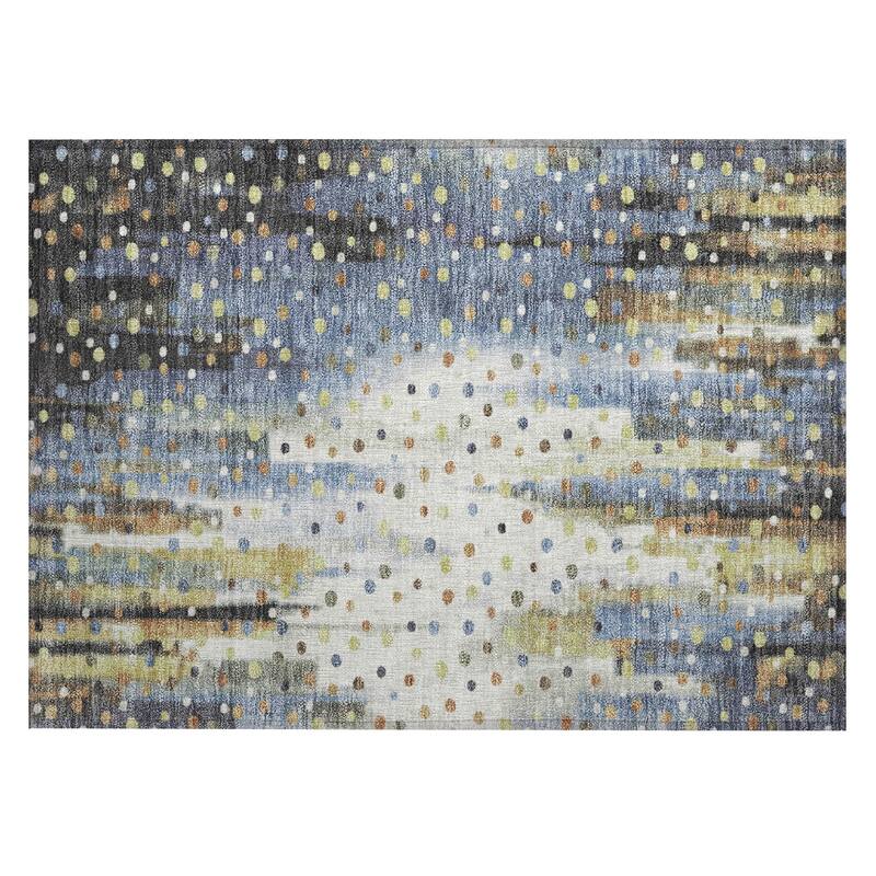 Machine Washable Indoor/Outdoor Modern Confetti Chantille Rug