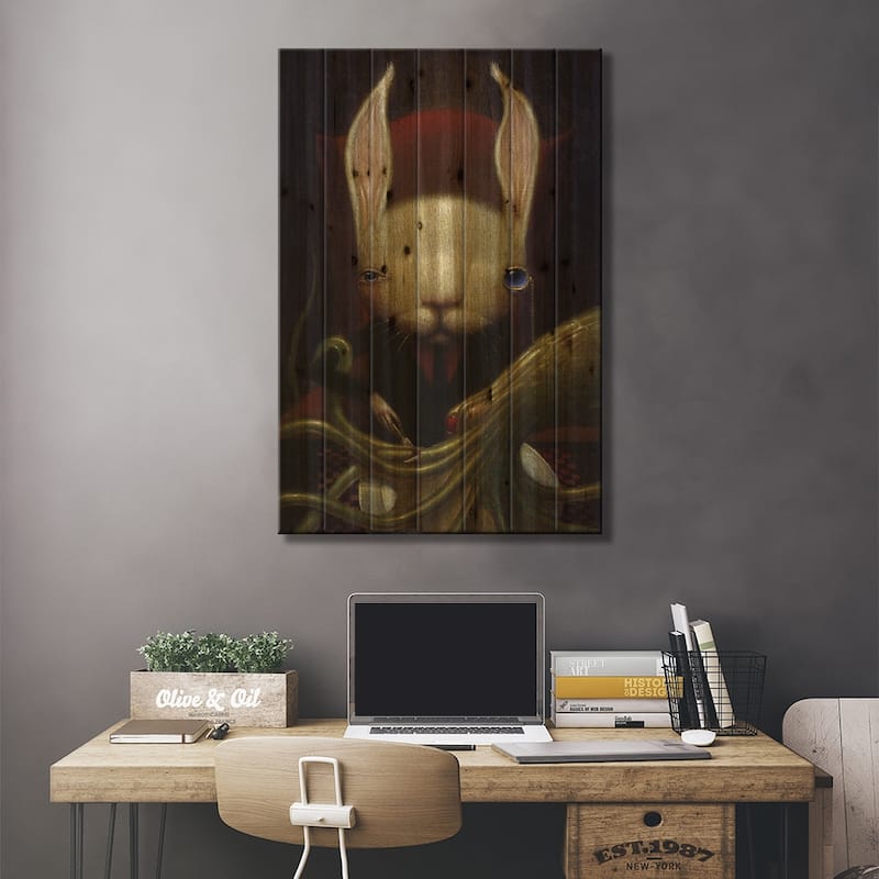 Fine Dining Print On Wood by Bill Carman - Multi-Color
