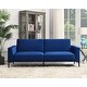 preview thumbnail 2 of 9, Modern Convertible Folding Futon Sofa Bed for Compact Living Space Blue