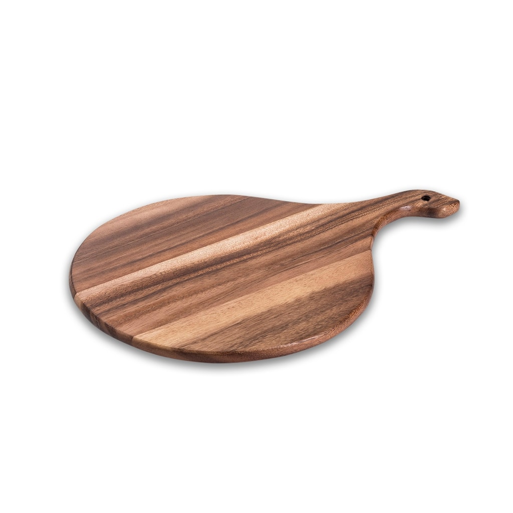 Acacia Wood Cutting/ Charcuterie Board - Medium Round - 17.5" x 12.5"