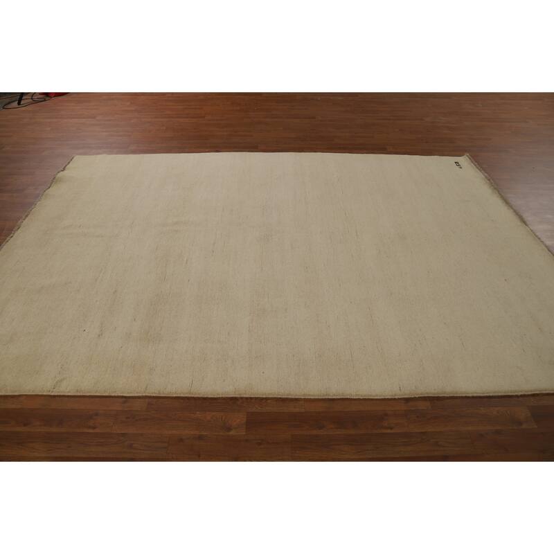 Modern Gabbeh Oriental Rug Hand-Knotted Wool Carpet - 6'8" x 9'7"