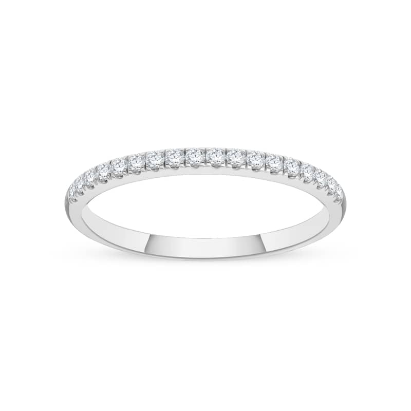 1/5ct TDW Diamond Wedding Band in 14K Gold for Women - 8 - White